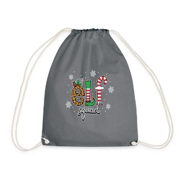 Weihnachtlicher Elf Squad Spaß Für Die Festtage - Turnbeutel - Grau - Vorne