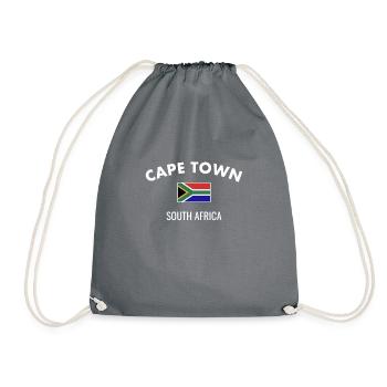 Cape Town Südafrika Südafrikanische Flagge - Turnbeutel - Grau - Vorne