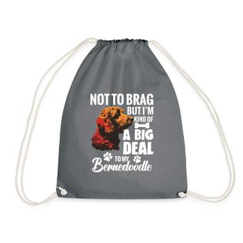 I don't want to brag, but I'm kind of - Drawstring Bag - grey - Front