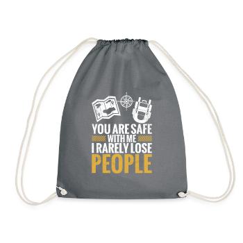 Guide touristique "Avec moi, tu es en sécurité, je - Sac de sport léger - gris - Devant