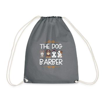 The dog groomer - Drawstring Bag - grey - Front