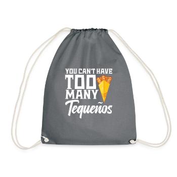 You can't have too many tequeños - Drawstring Bag - grey - Front