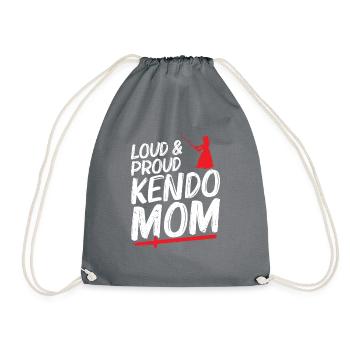 Loud & Proud Kendo Mom - Turnbeutel - Grau - Vorne
