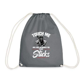 Touche-moi et je te donnerai mes bâtons - Sac de sport léger - gris - Devant