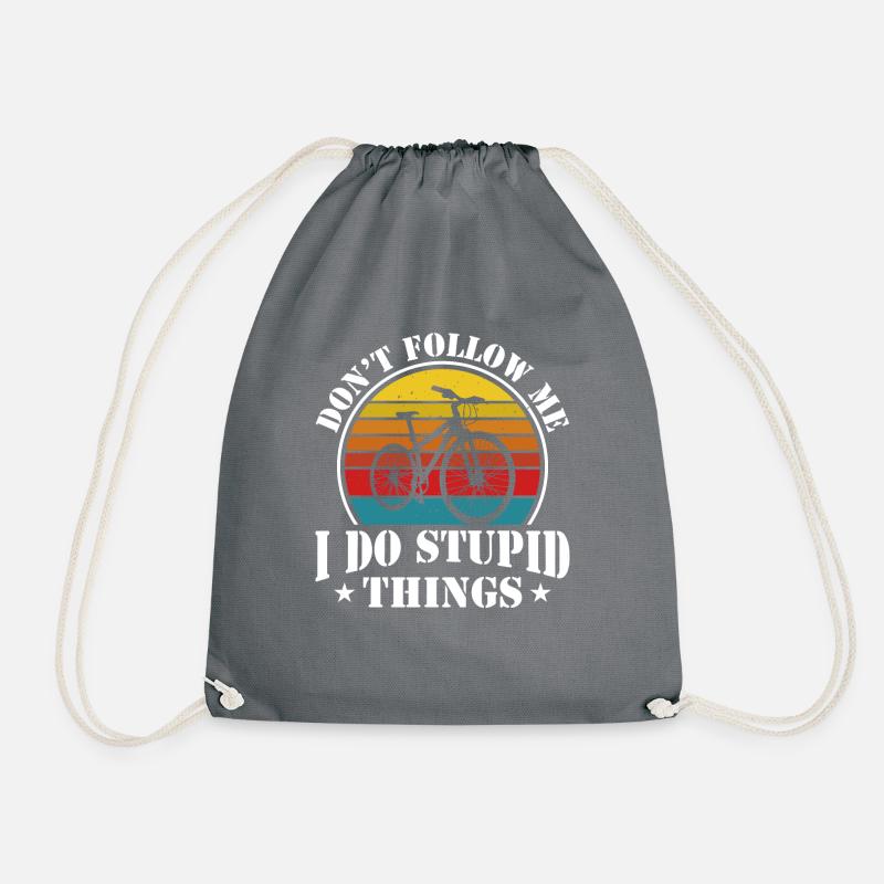 Cycling I do stupid - Turnbeutel - Grau