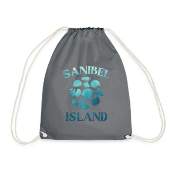 The island of Sanibel is calling and I have to go - Drawstring Bag - grey - Front