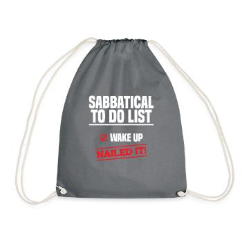 Liste de tâches sabbatiques : Se réveiller a tout sur le - Sac de sport léger - gris - Devant