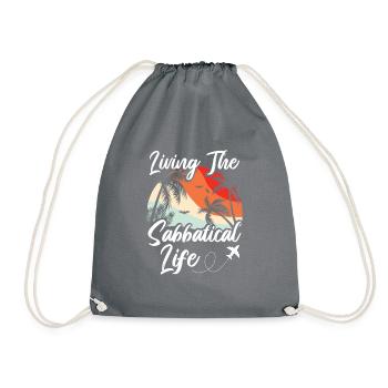 Live the sabbatical life - Drawstring Bag - grey - Front