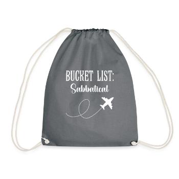 Bucket List: Sabbatical - Turnbeutel - Grau - Vorne