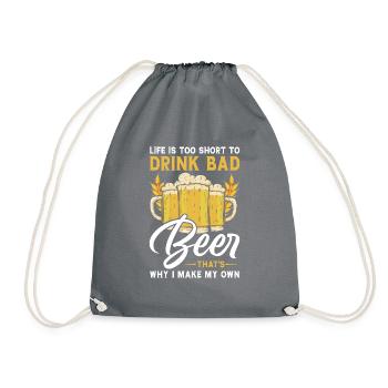 Braumeister Beer Brewing Brewers Drinking Beer - Drawstring Bag - grey - Front