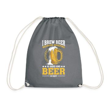 Braumeister Beer Brewing Brewers Drinking Beer - Drawstring Bag - grey - Front