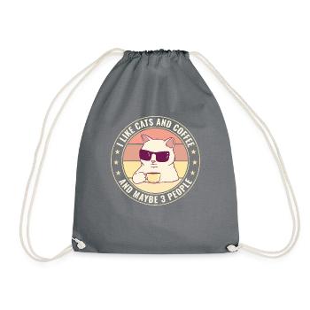 Cat Cat Lover for Women - Drawstring Bag - grey - Front