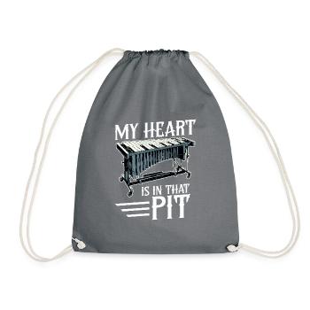 Vibraphone Mon cœur est dans cette fosse - Sac de sport léger - gris - Devant
