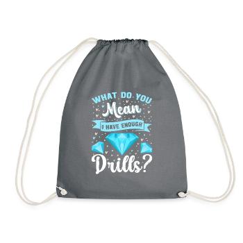 Diamonds Painting for Art Lovers - Drawstring Bag - grey - Front