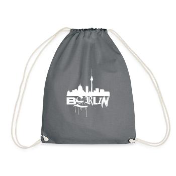 BERLIN SKYLINE - Drawstring Bag - grey - Front