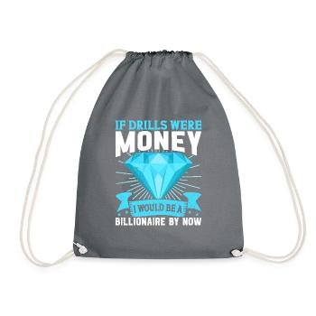 Diamonds Painting for Art Lovers - Drawstring Bag - grey - Front