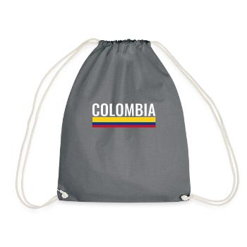 Colombia Kolumbien Kolumbianische Flagge - Turnbeutel - Grau - Vorne