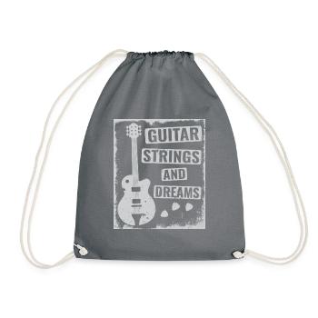 Guitare acoustique Joueur de musique Guitariste de groupe - Sac de sport léger - gris - Devant