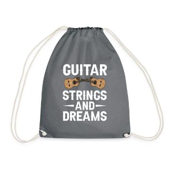 Guitare acoustique Joueur de musique Guitariste de groupe - Sac de sport léger - gris - Devant