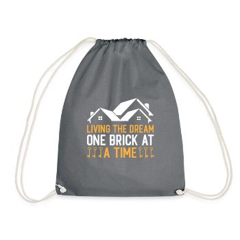 Homeowner Dream House Richtest House Builder - Drawstring Bag - grey - Front
