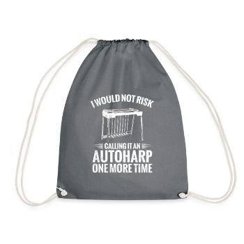 Ich Würde Nicht Riskieren, Es Noch Einmal Autoharp - Turnbeutel - Grau - Vorne