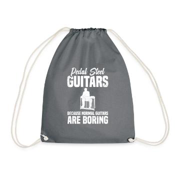 Pedal-steel-gitarren, Weil Normale Gitarren - Turnbeutel - Grau - Vorne