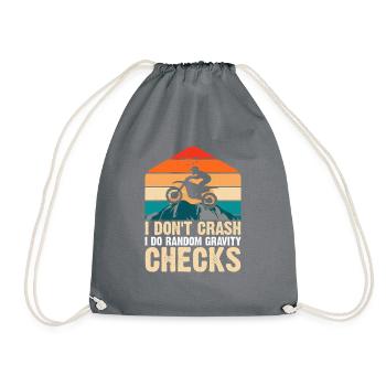 Motorcycle Motorcyclist Men Motorcycle - Drawstring Bag - grey - Front