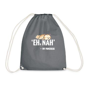 Only losers need a pancreas - Drawstring Bag - grey - Front