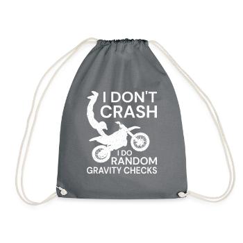 Motorcycle Motorcyclist Men Motorcycle - Drawstring Bag - grey - Front