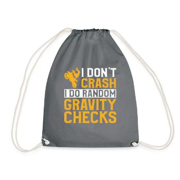 Motorcycle Motorcyclist Men Motorcycle - Drawstring Bag - grey - Front