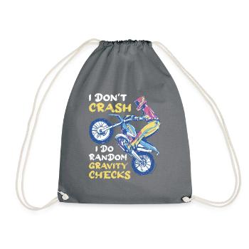 Motorcycle Motorcyclist Men Motorcycle - Drawstring Bag - grey - Front