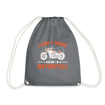 Motorcycle Motorcyclist Men Motorcycle - Drawstring Bag - grey - Front