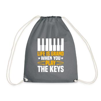 Piano Klavier Pianiste - Sac de sport léger - gris - Devant