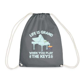 Piano Klavier Pianiste - Sac de sport léger - gris - Devant