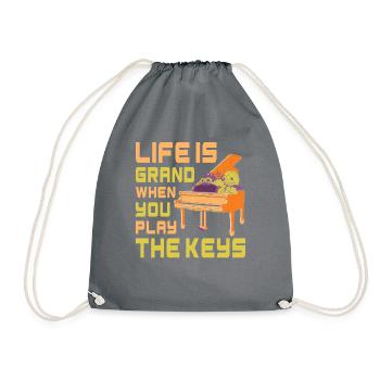 Piano Klavier Pianiste - Sac de sport léger - gris - Devant