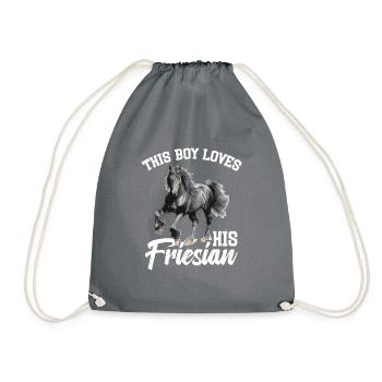 Ce garçon aime son frison - Sac de sport léger - gris - Devant