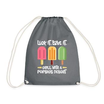 Glace d’été Popsicle Drôle Crème Glacée Plage Pool Party - Sac de sport léger - gris - Devant