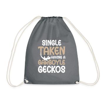 Single Taken With Gargoyle Geckos - Drawstring Bag - grey - Front