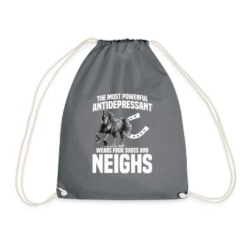 Frison, Garçon, Amour, Cheval, Frison - Sac de sport léger - gris - Devant