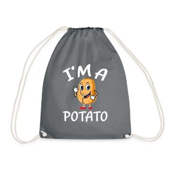 Drôle de pomme de terre costume pomme de terre - Sac de sport léger - gris - Devant