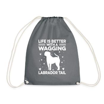 American Labrador Retriever Besitzer Black Lab Dad - Turnbeutel - Grau - Vorne