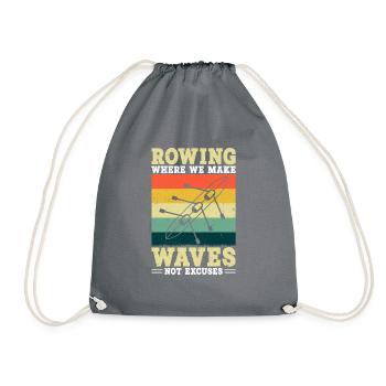 Rowing Team for Coxswain Lover Coastal Rowing - Drawstring Bag - grey - Front