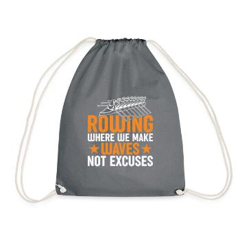 Rowing Team for Coxswain Lover Coastal Rowing - Drawstring Bag - grey - Front