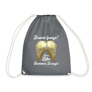 Schneekegel Eis Eis Am Stiel Cream Beach - Turnbeutel - Grau - Vorne