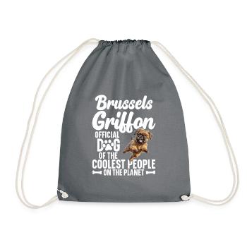 Griffon de Bruxelles Chien Officiel des Plus Cool - Sac de sport léger - gris - Devant