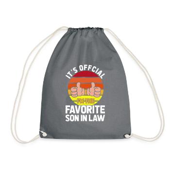 Favorite son: father, mother, mother-in-law - Drawstring Bag - grey - Front