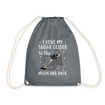 Sugar glider - Drawstring Bag - grey - Front