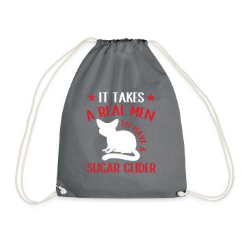 Sugar glider - Drawstring Bag - grey - Front
