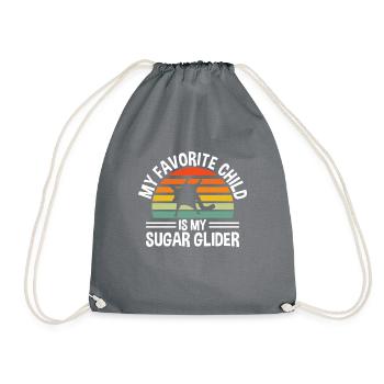 Sugar glider - Drawstring Bag - grey - Front