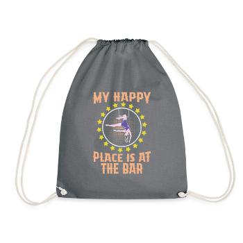 Circus Trapeze for Trapeze Artist Costume - Drawstring Bag - grey - Front